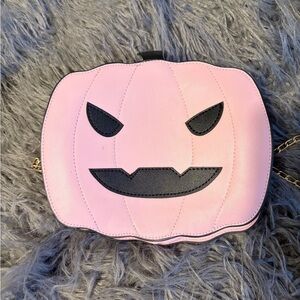 Pink Pumpkin Face Crossbody Bag - Women